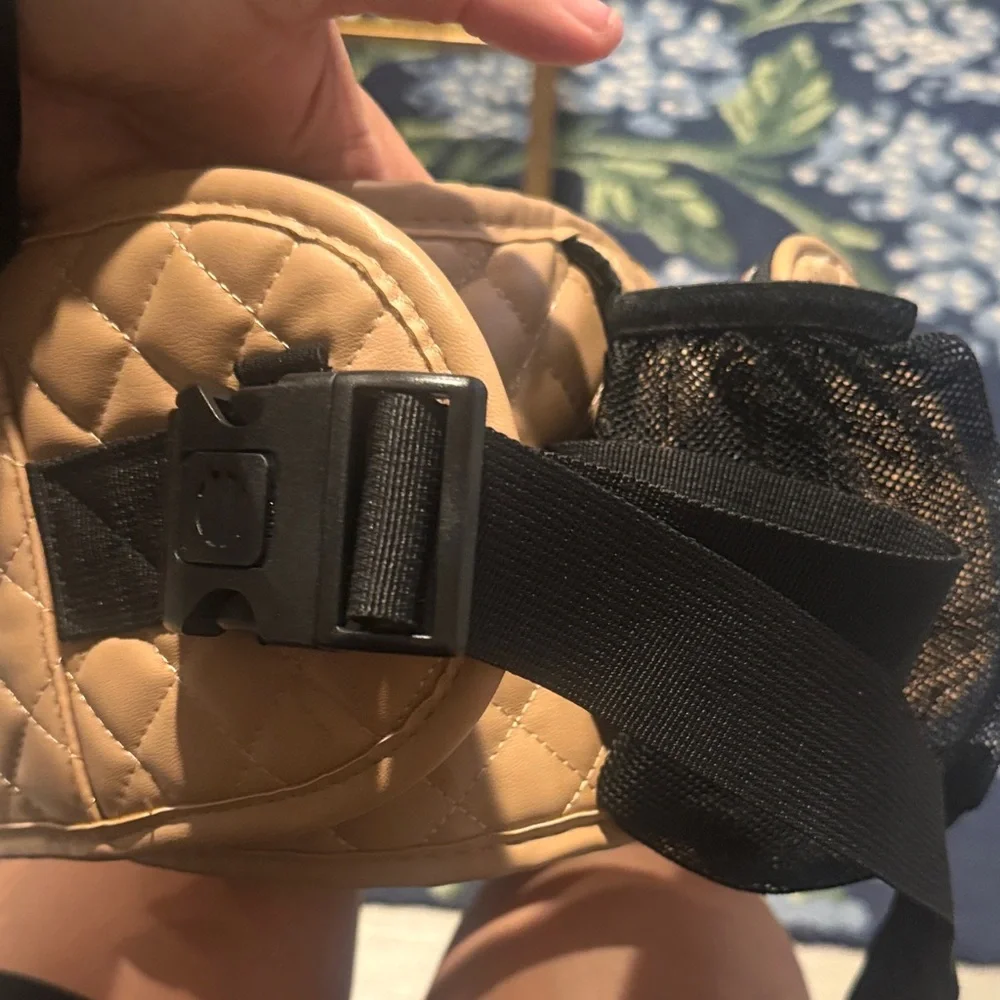 Quilted Tan Kids Tushbaby Accessory carry Bag